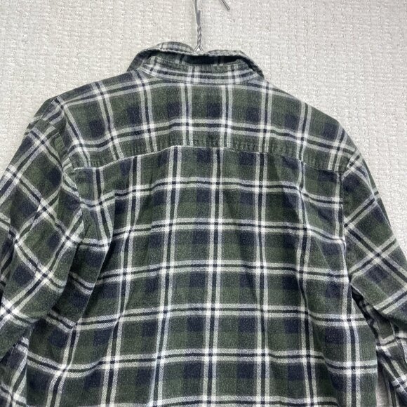 Ranch Gear Flannel Lumberjack Button Shirt Forest Green Western Men Sz M - Picture 13 of 13